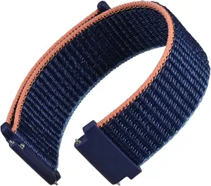 22mm SmartWatch Sport Loop Nylon Bands Deep Navy