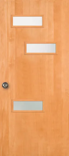 3 Horizontal Light - Exterior Modern Mid Century Solid Unfinished Doug Fir Wood Door