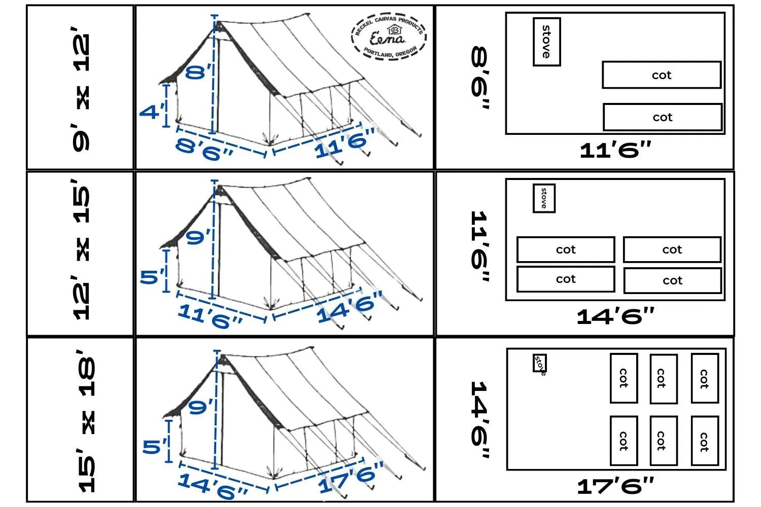 9' x 12' Eena Wall Tent | By Beckel