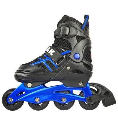 Airwalk Kids Youth Boys Girls Adjustable Inline Skates ABEC-5 Bearing, Blue, 5-8