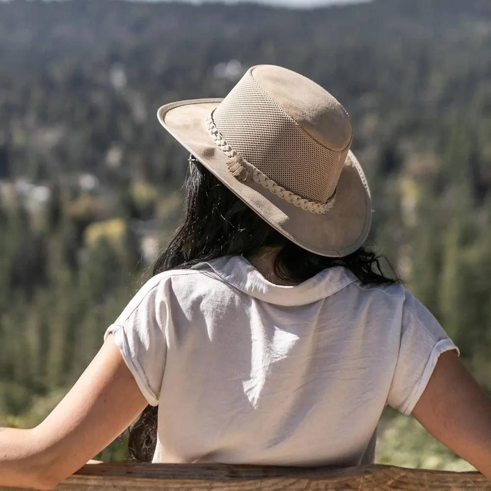 Breeze Latte | Womens Latte Suede Sun Hat