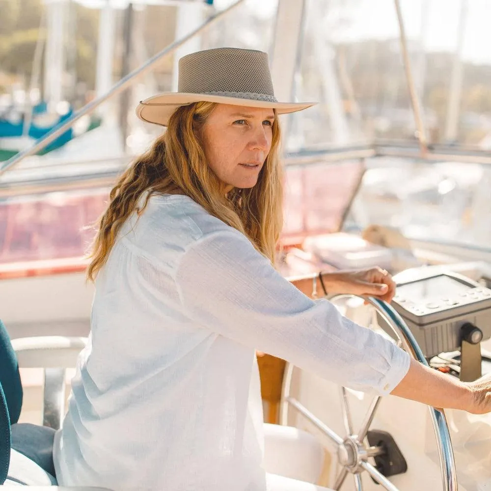 Breeze Latte | Womens Latte Suede Sun Hat