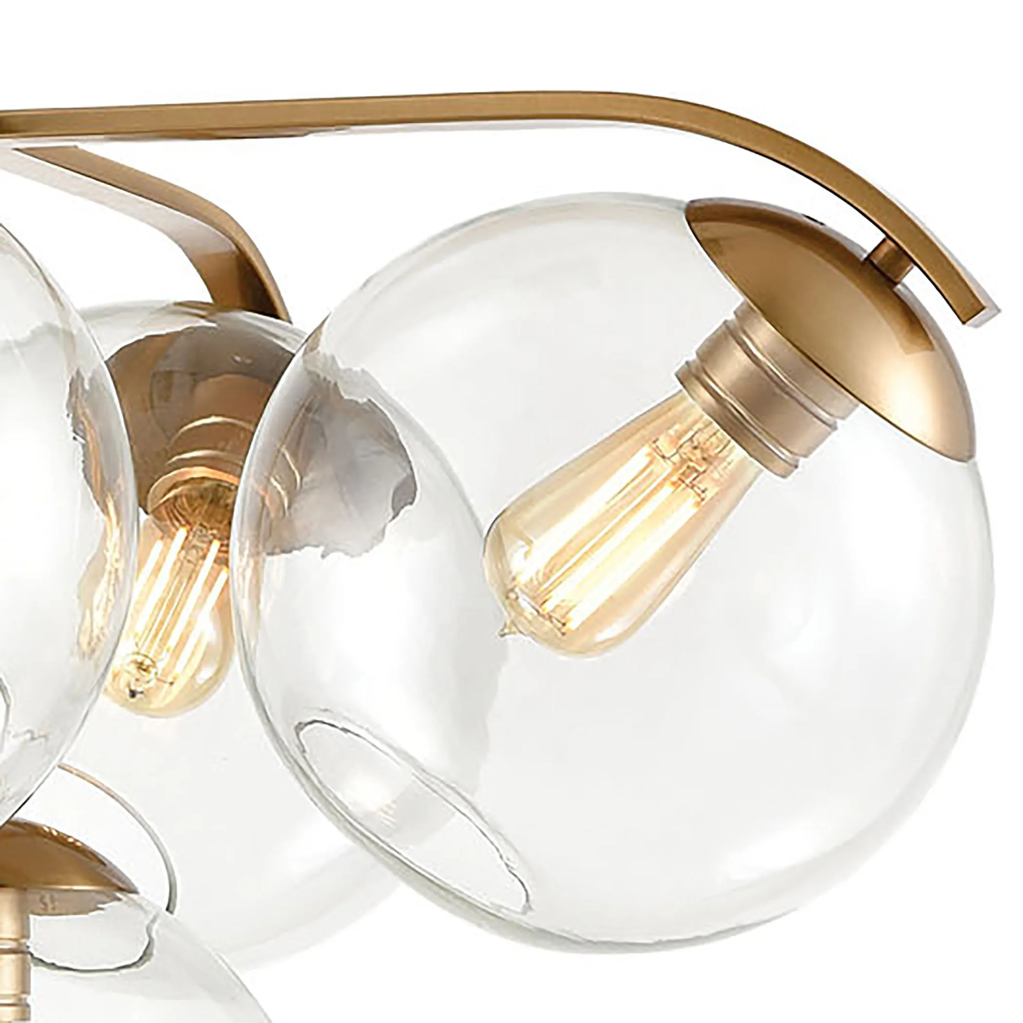 Collective 28" 5 Light Chandelier in Satin Brass