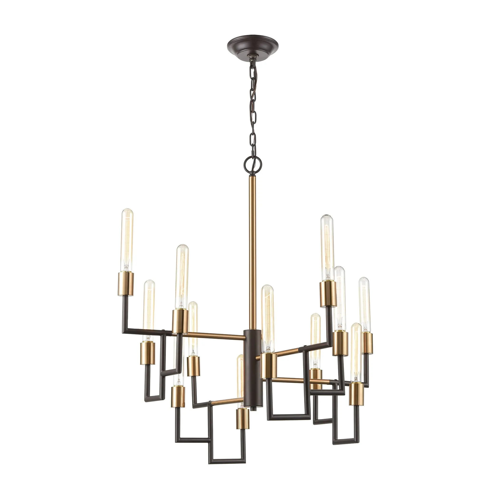 Congruency 29" 12 Light Chandelier in Oil Rubbed Bronze