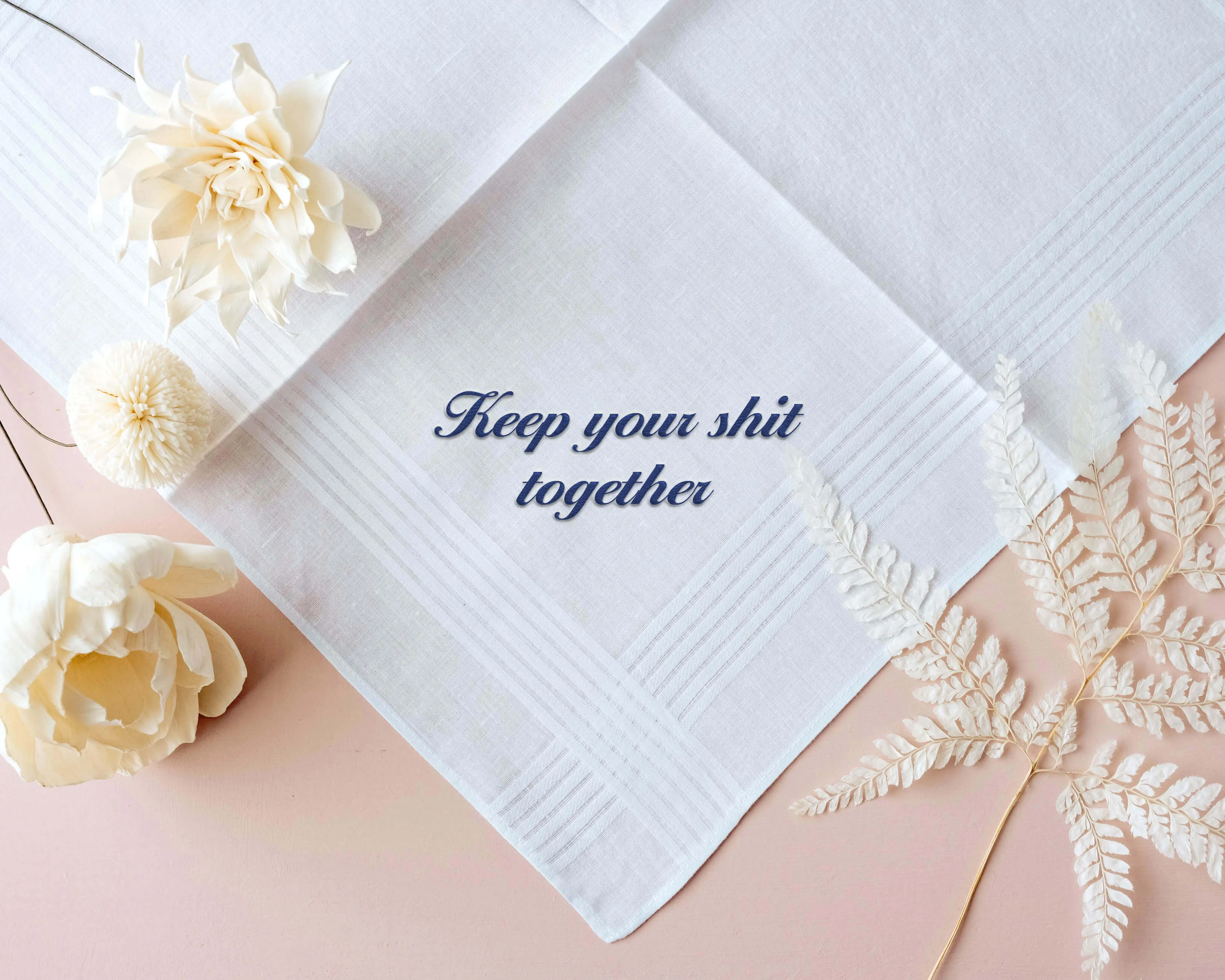Cotton Embroidery Wedding Handkerchief