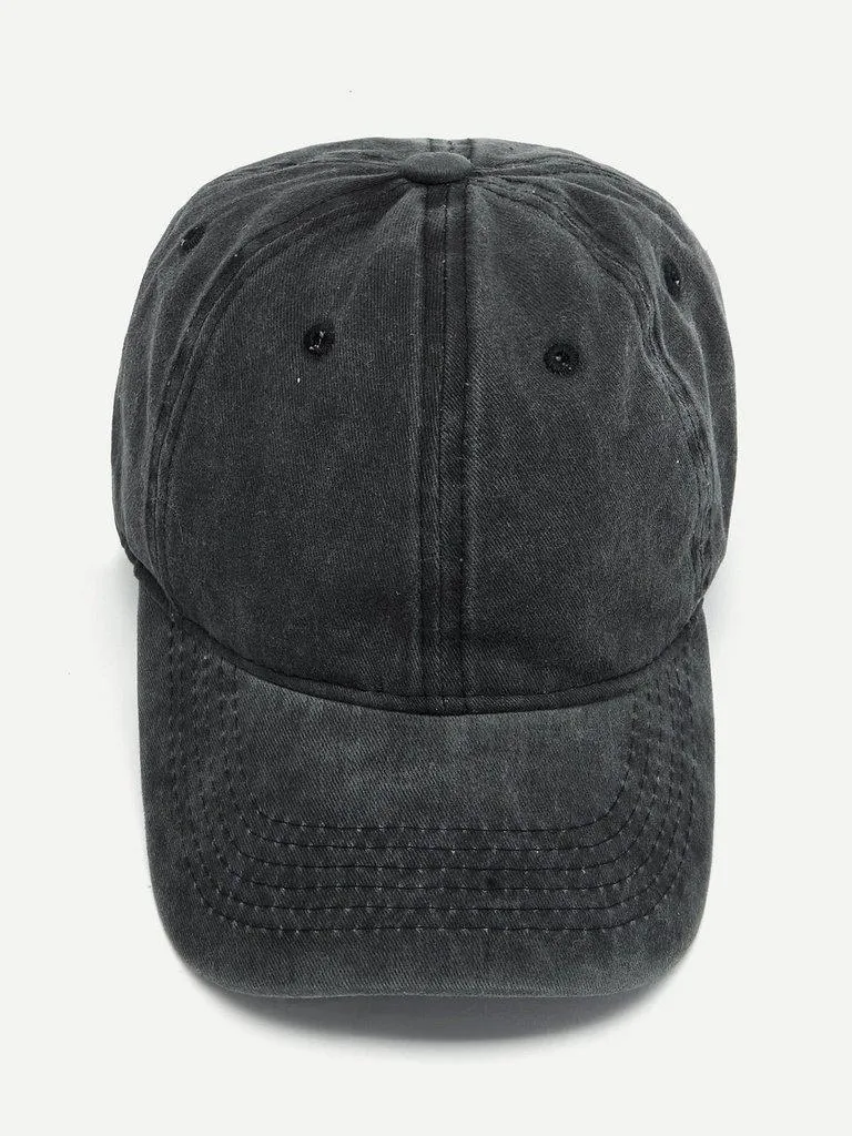 Embroidered Hole Detail Baseball Cap