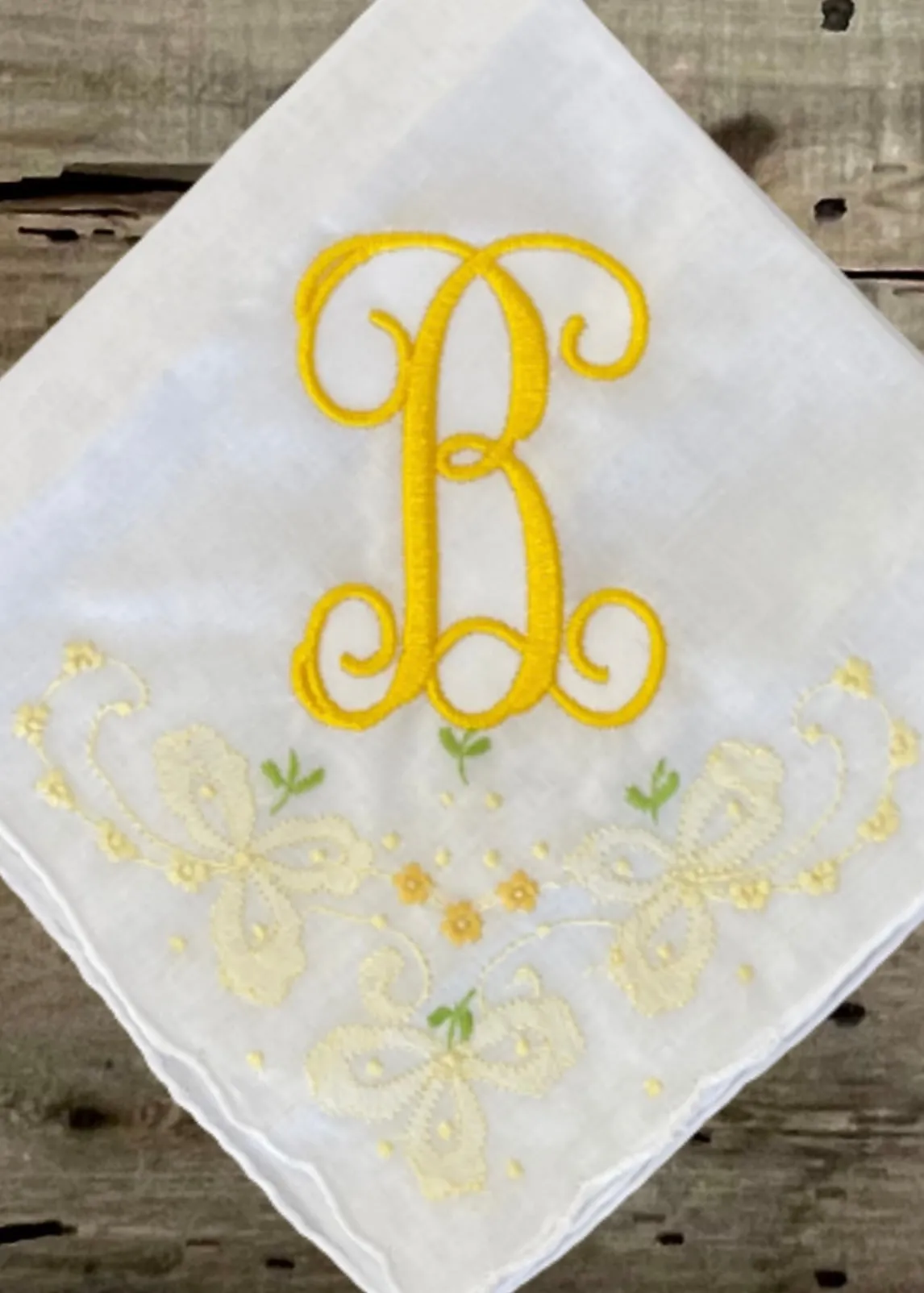 Filigree Linen Handkerchief