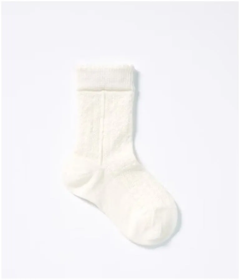 Girl's Texture Merino Crew  Sock