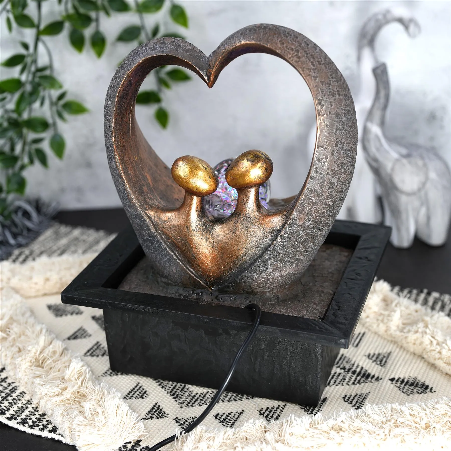 Heart Water Feature Outdoor With LED