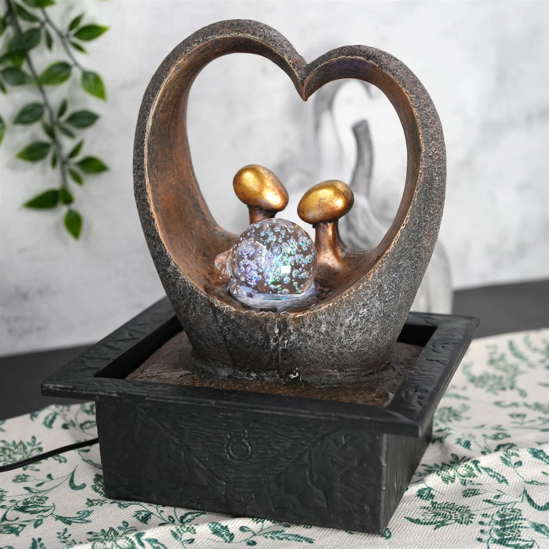 Heart Water Feature Outdoor With LED