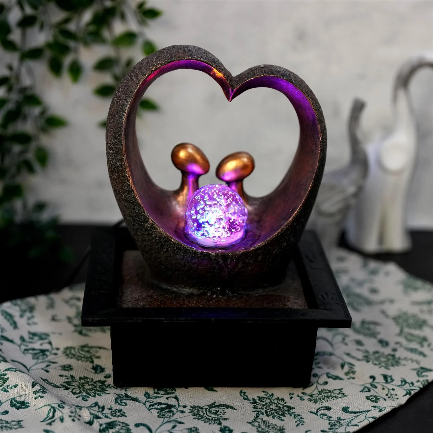 Heart Water Feature Outdoor With LED