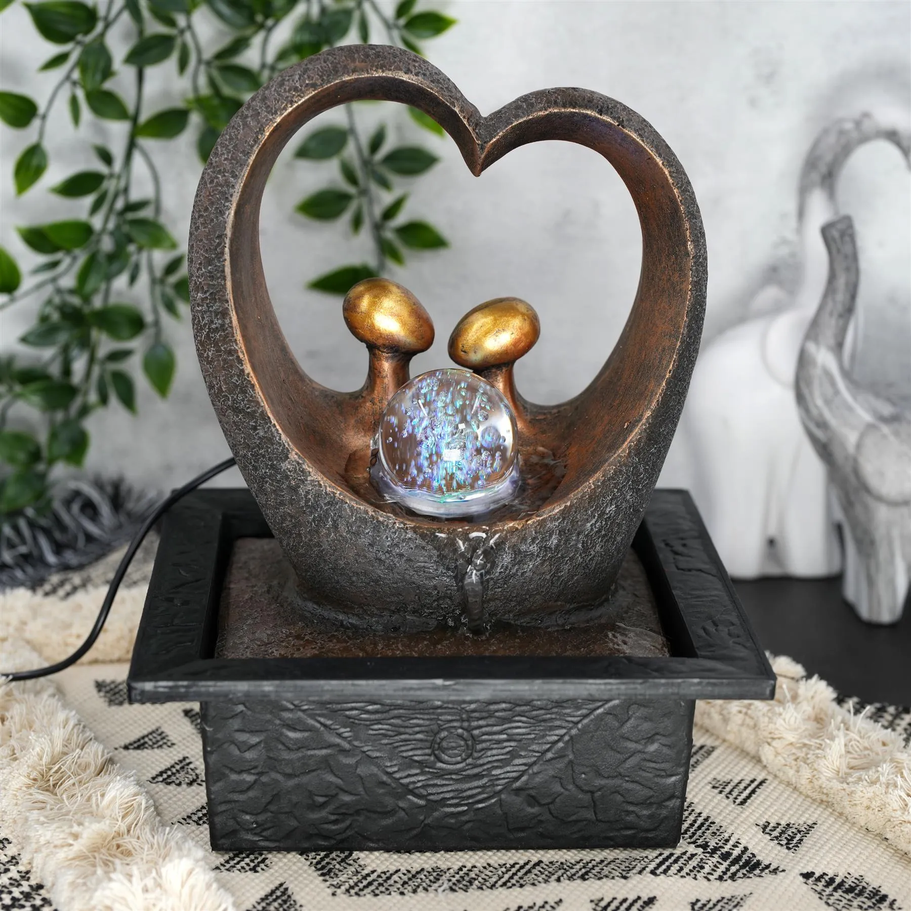 Heart Water Feature Outdoor With LED