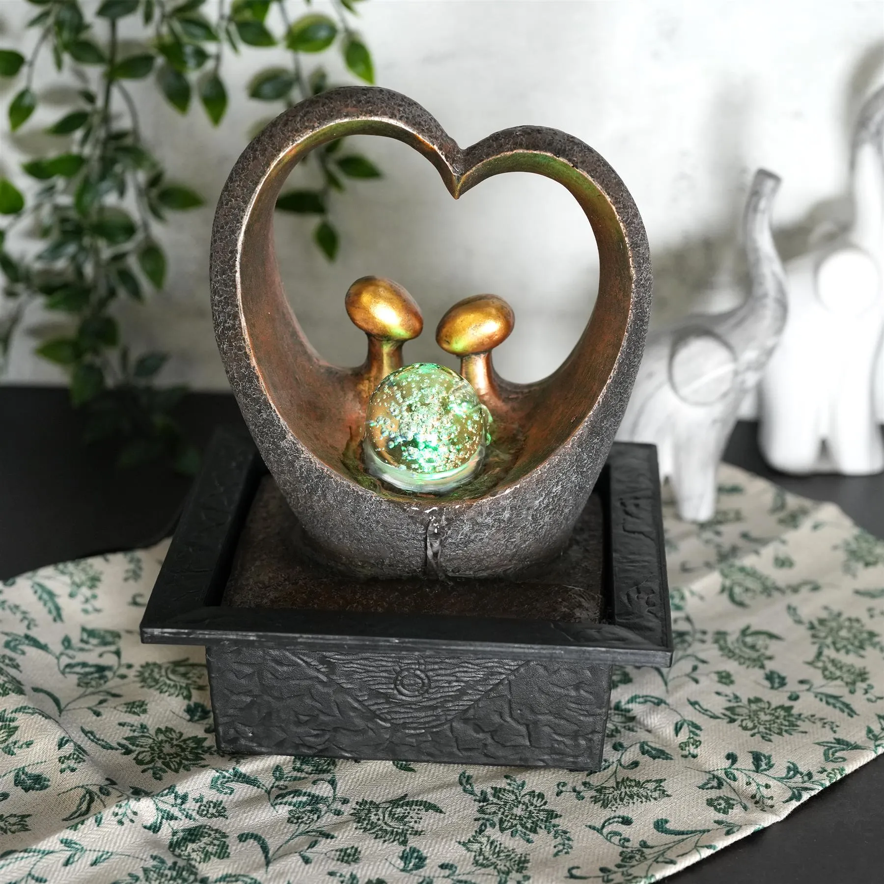 Heart Water Feature Outdoor With LED
