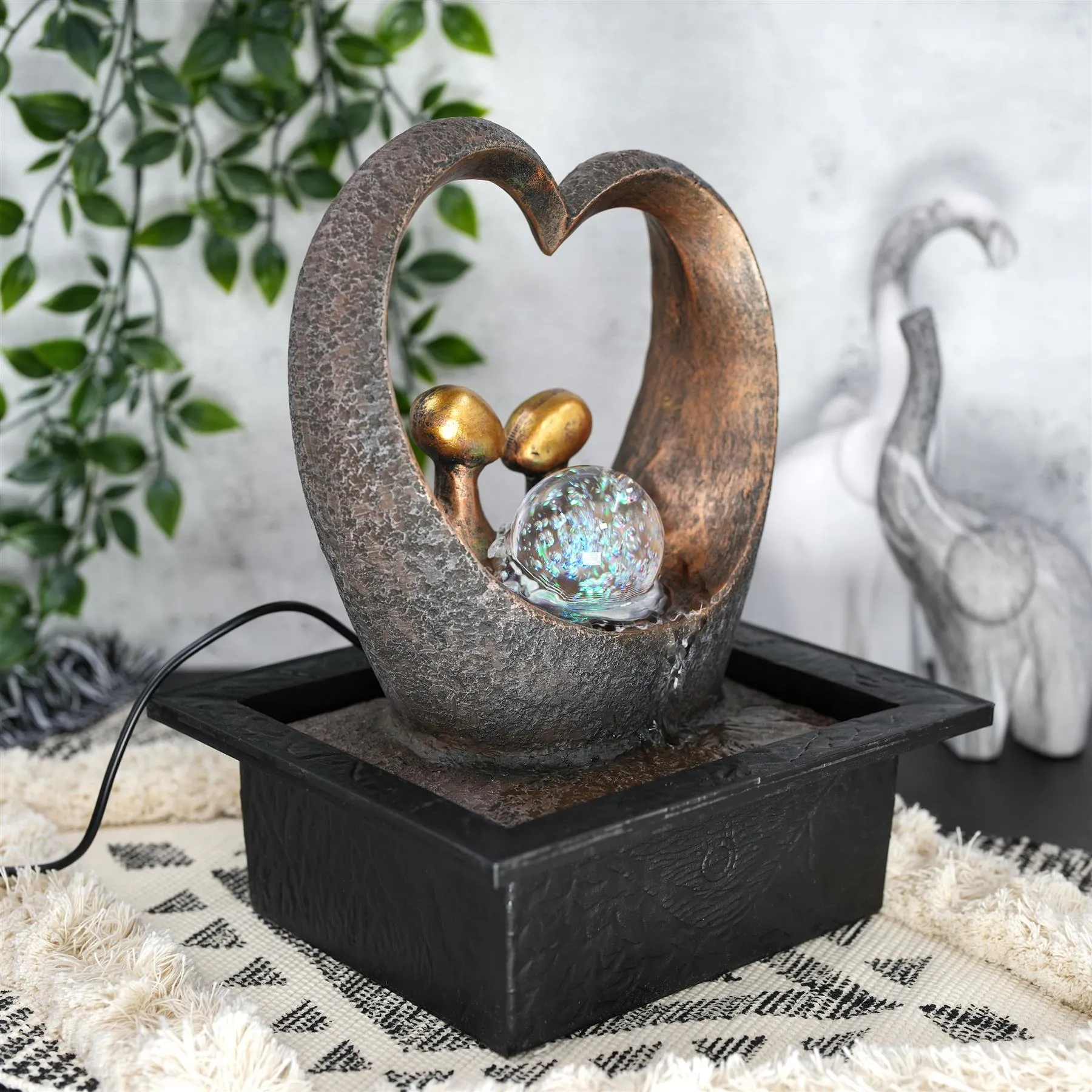 Heart Water Feature Outdoor With LED