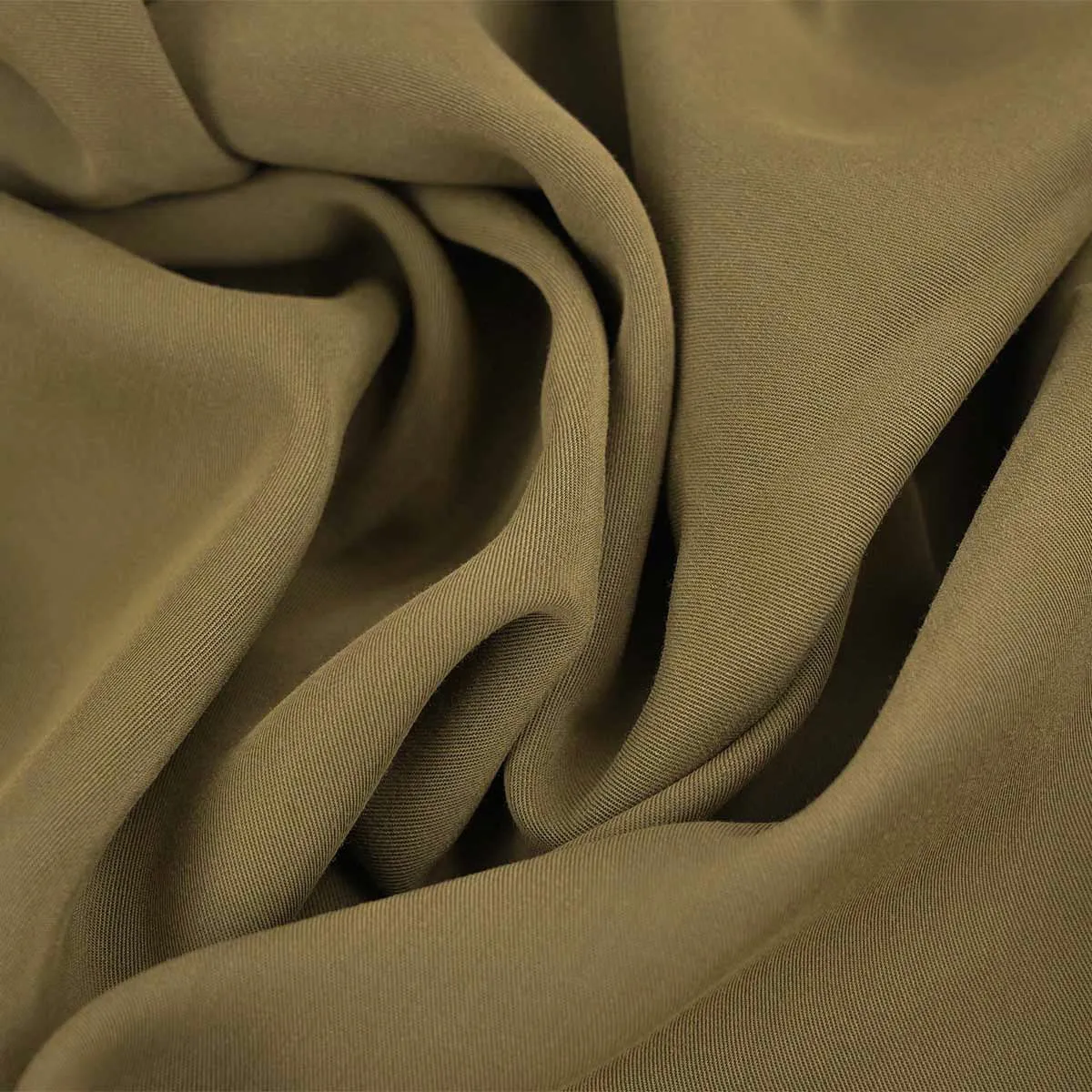 Khaki Lyocell Twill Fabric 98725