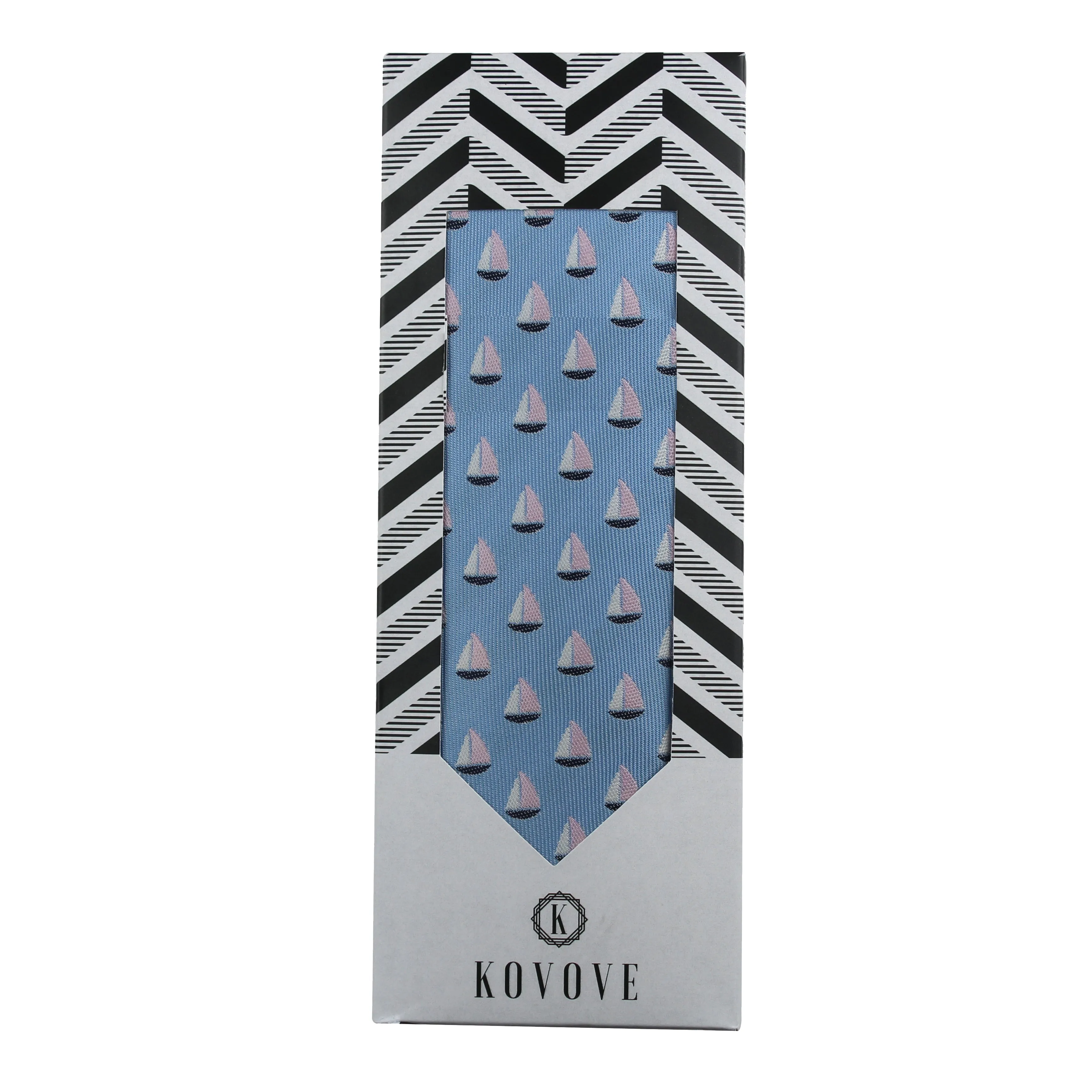 Kovove Cyan Abstract Neck Tie For Men