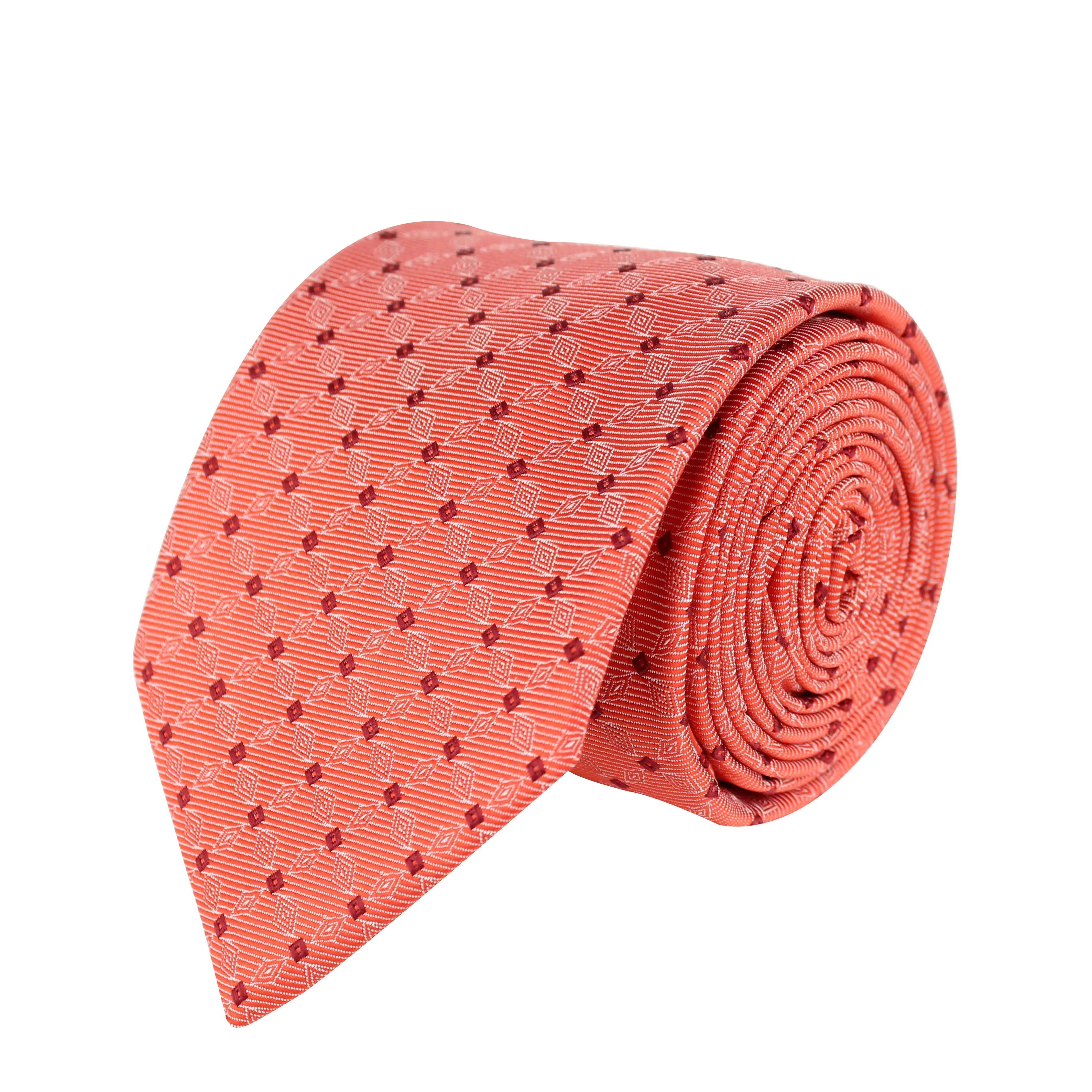 Kovove Pleasing Pink Checkered Neck Tie For Men
