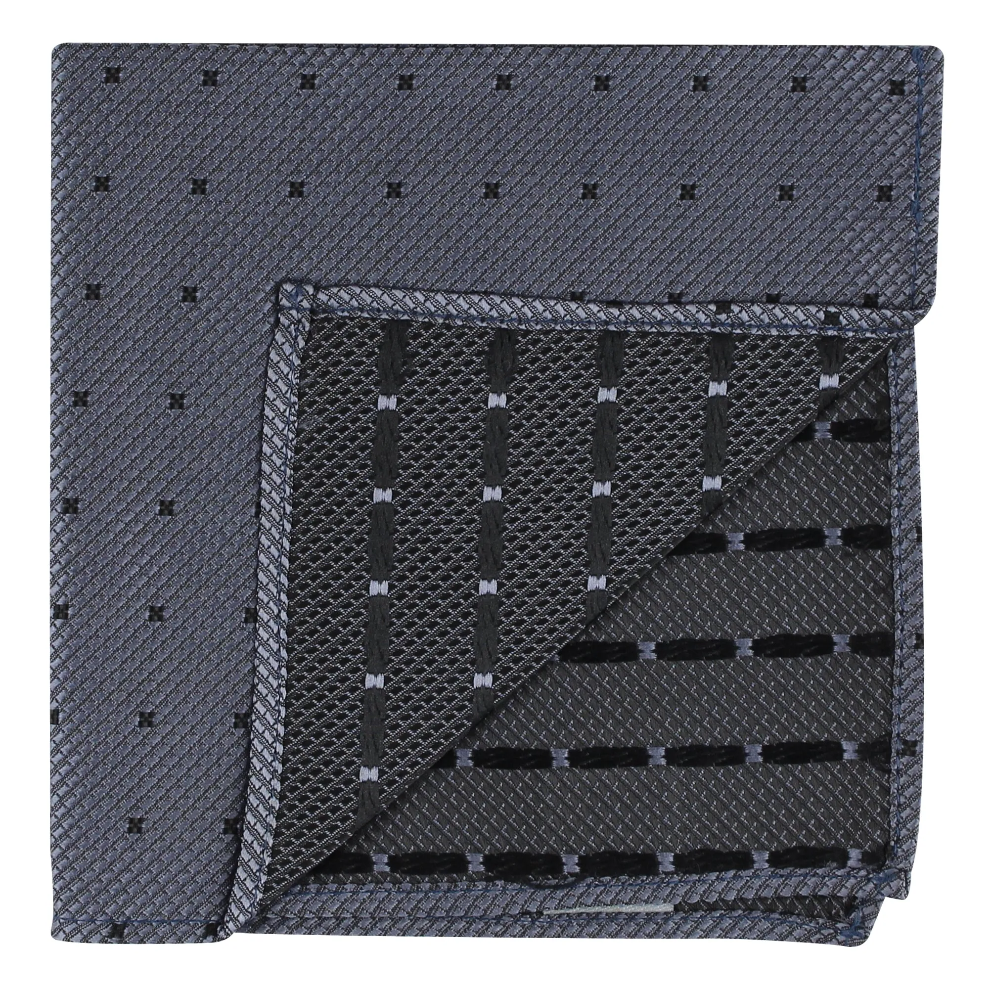 Kovove The Radiance Square Grey Pocket Square For Men