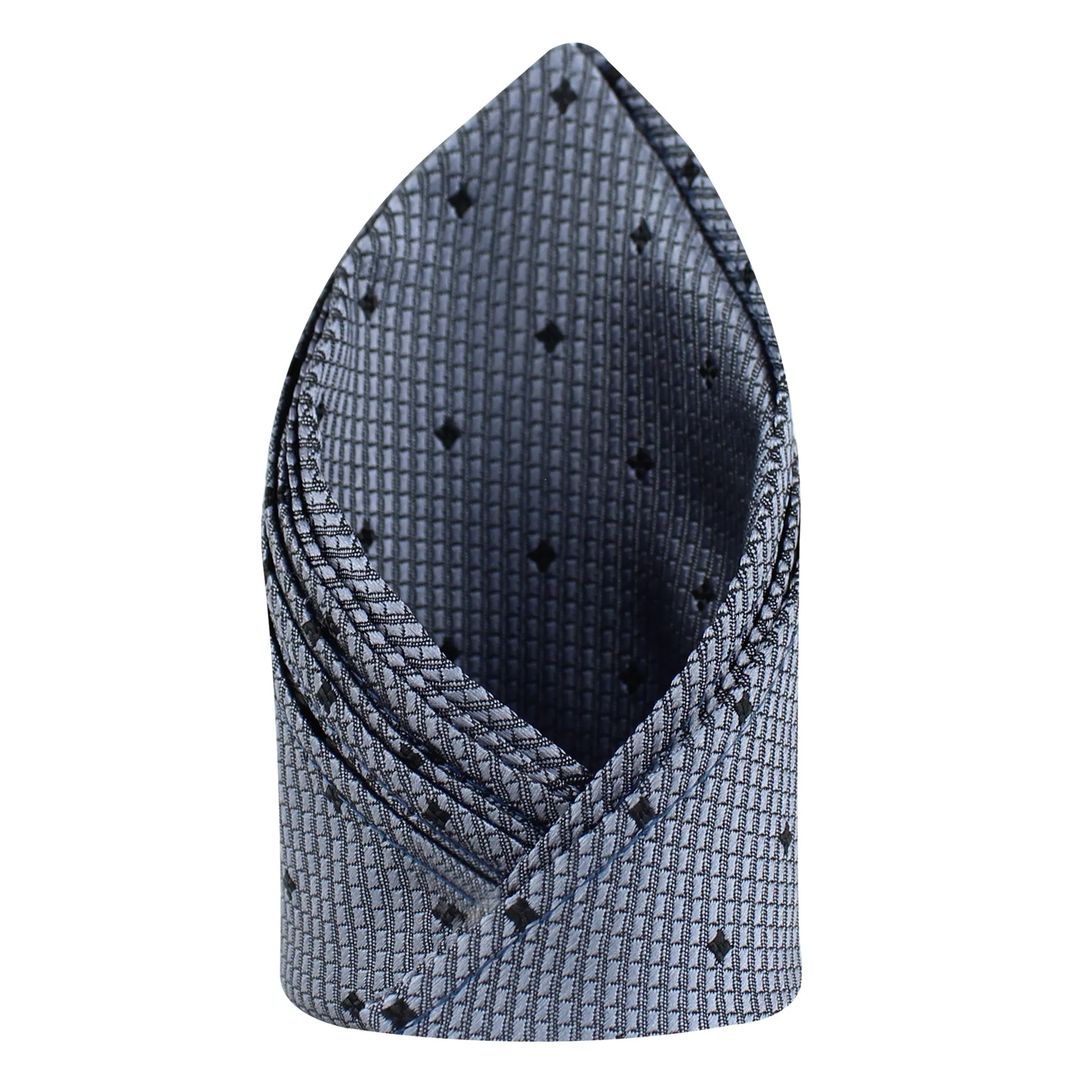 Kovove The Radiance Square Grey Pocket Square For Men