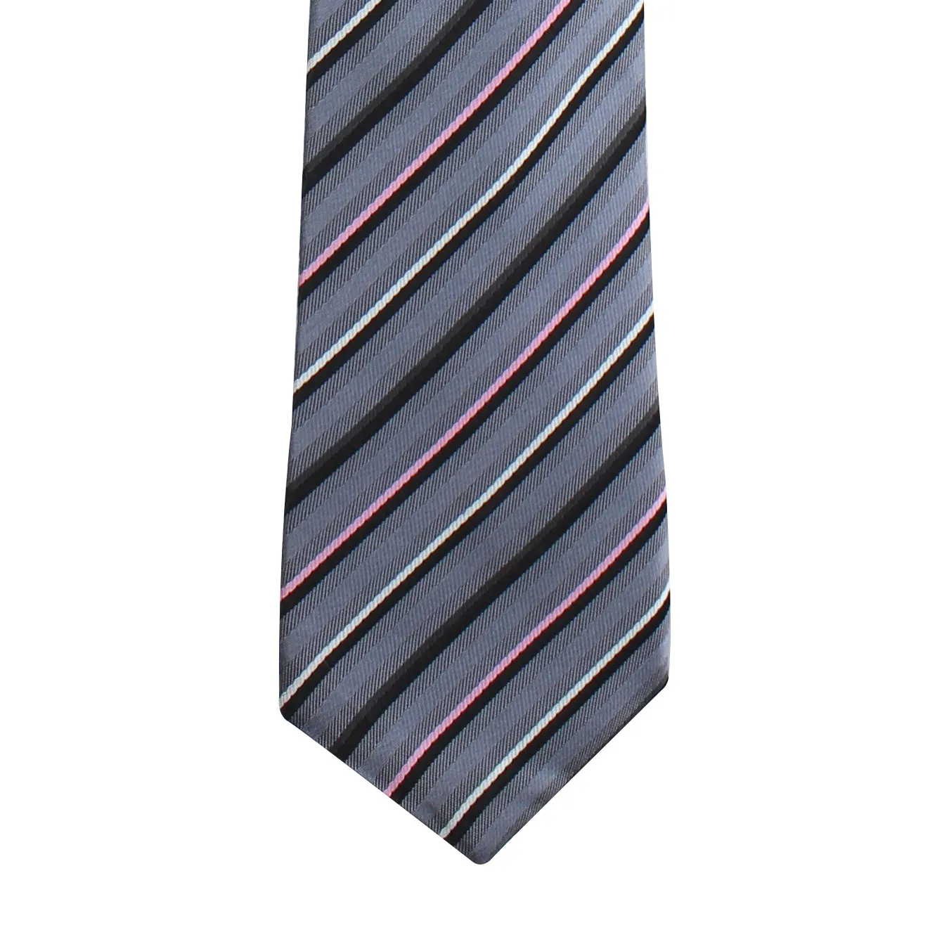 Kovove The Striped Spellbound Grey Necktie For Men