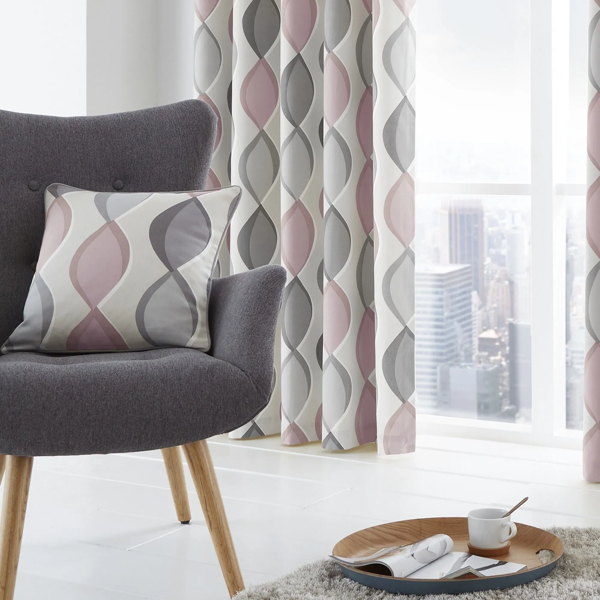 Lennox Cushion by Fusion in Blush 43 x 43cm