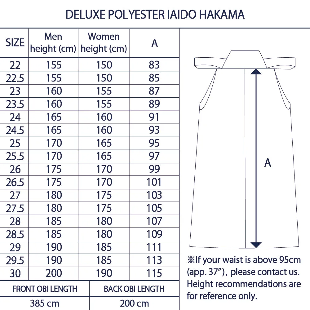 New Deluxe Polyester Iaido Hakama