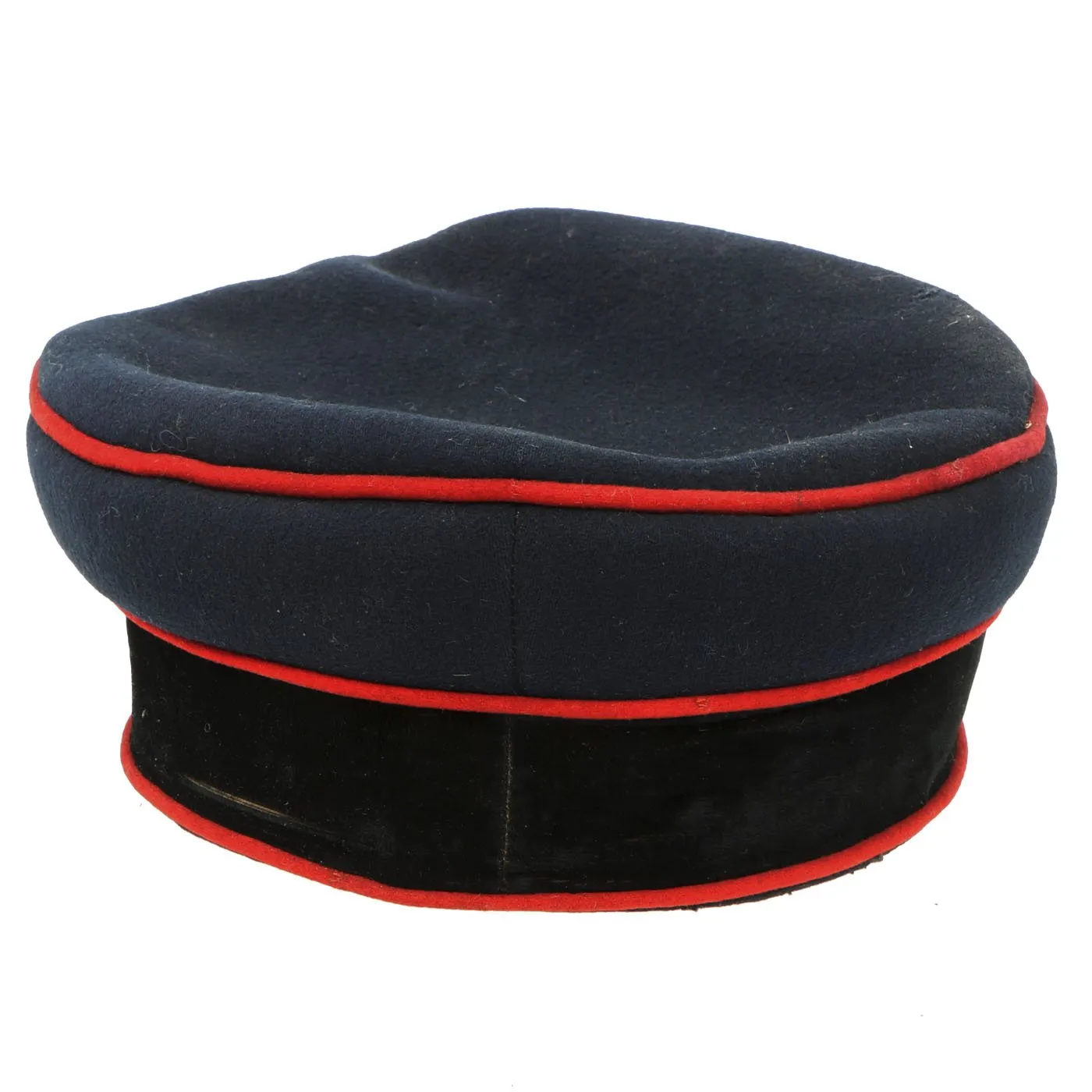 Original Imperial German WWI Dark Blue Artillery Officers Visor Cap - Dunkelblau