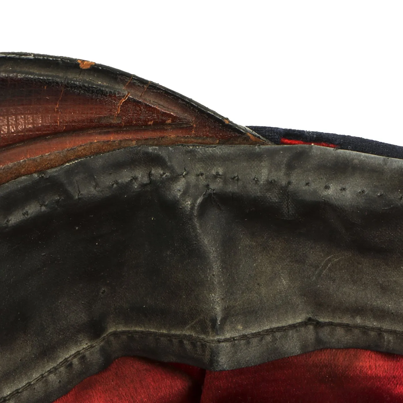 Original Imperial German WWI Dark Blue Artillery Officers Visor Cap - Dunkelblau