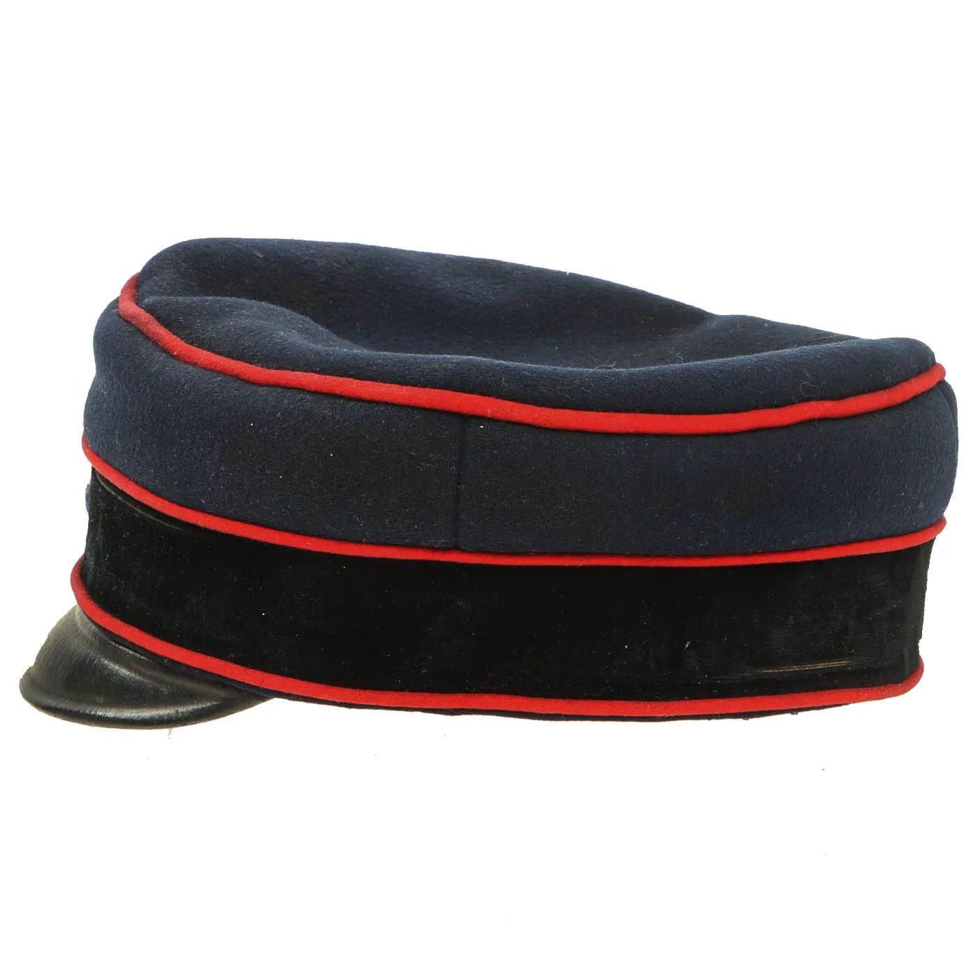 Original Imperial German WWI Dark Blue Artillery Officers Visor Cap - Dunkelblau