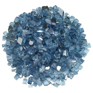 Pacific Blue Reflective 1/2" Fire Glass