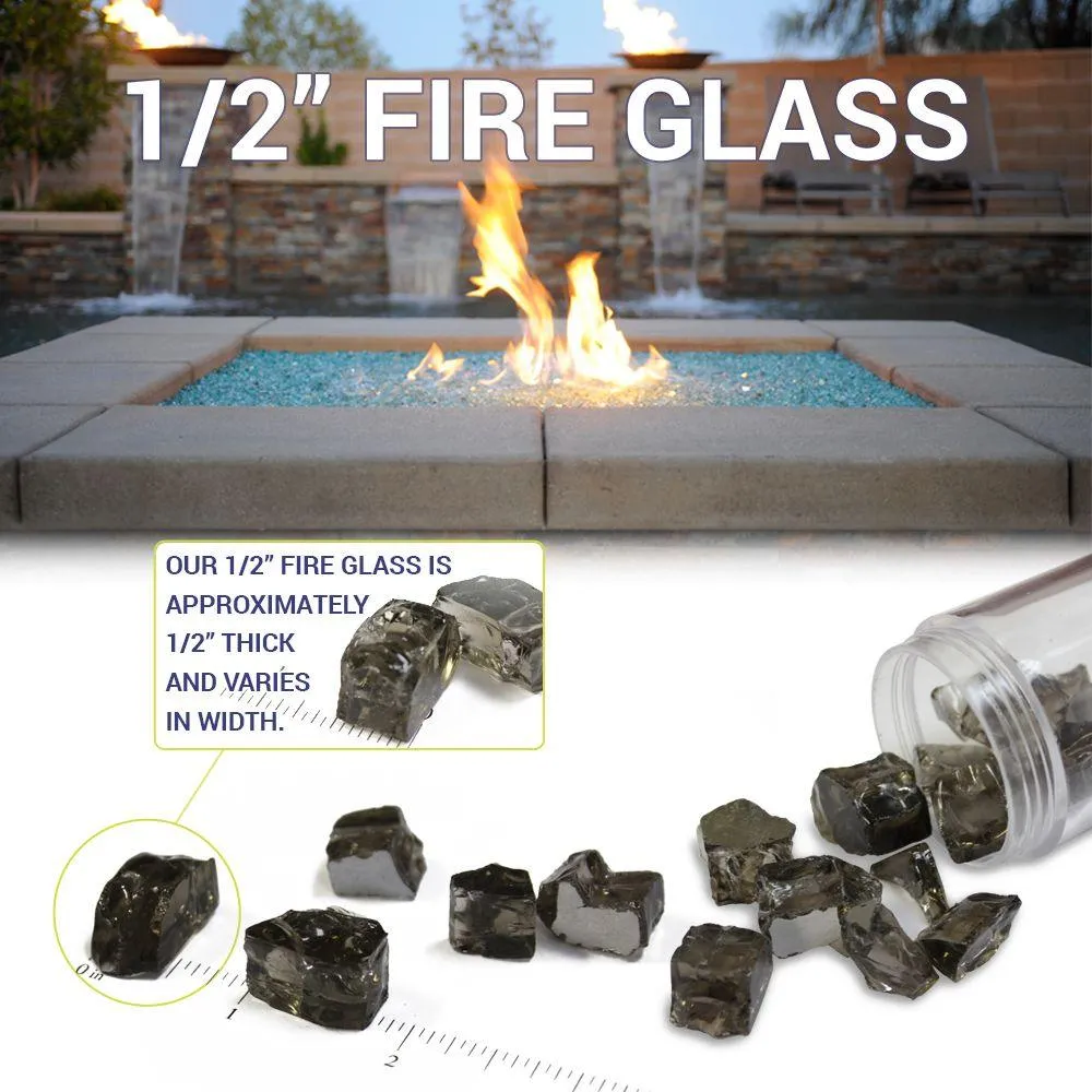 Pacific Blue Reflective 1/2" Fire Glass
