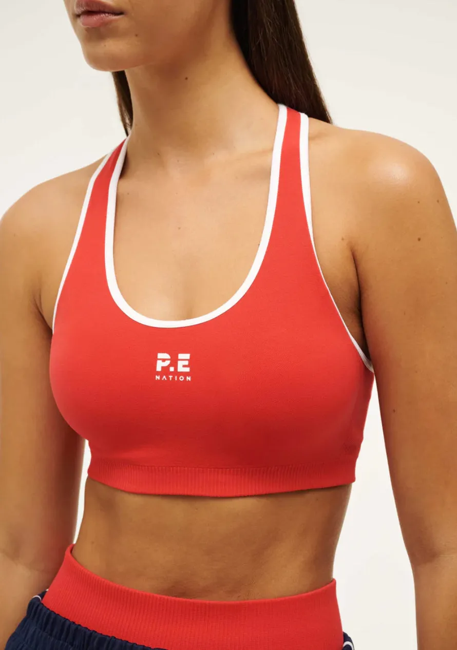 PE NATION - Restore Seamless Sports Bra - Poppy Red