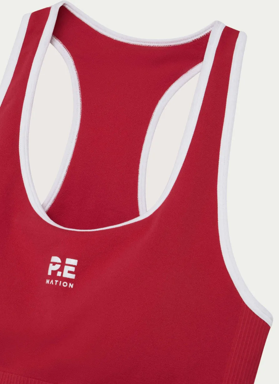 PE NATION - Restore Seamless Sports Bra - Poppy Red