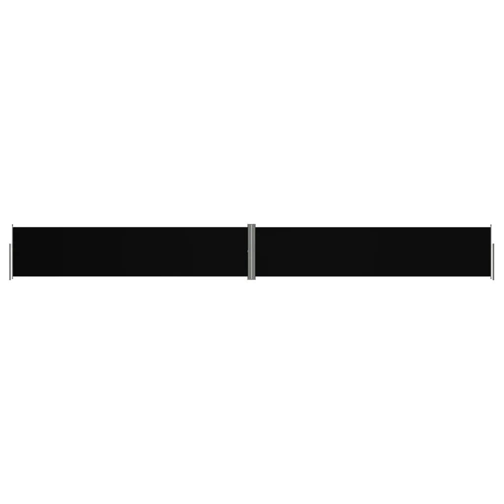 Retractable Side Awning Black 140x1200 cm