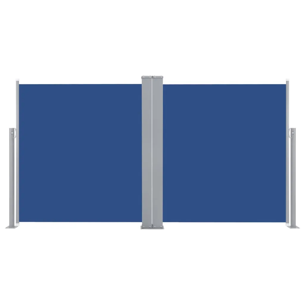 Retractable Side Awning Blue 120x600 cm