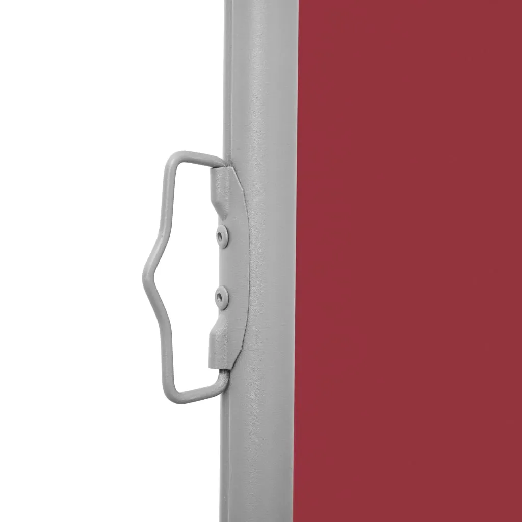 Retractable Side Awning Red 120x600 cm