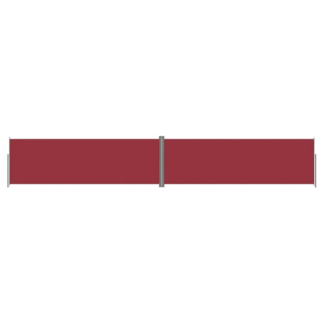 Retractable Side Awning Red 200x1200 cm
