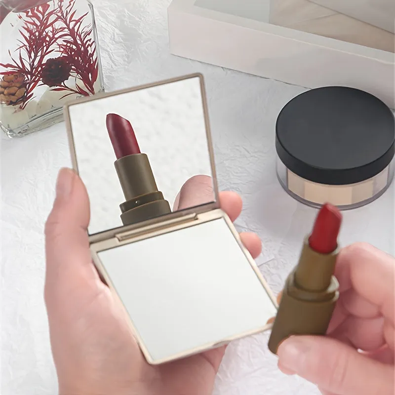 Rose Design Compact Mirror Elegant Portable Vanity for Women