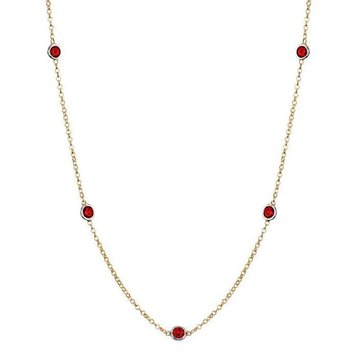 Ruby Station Necklace