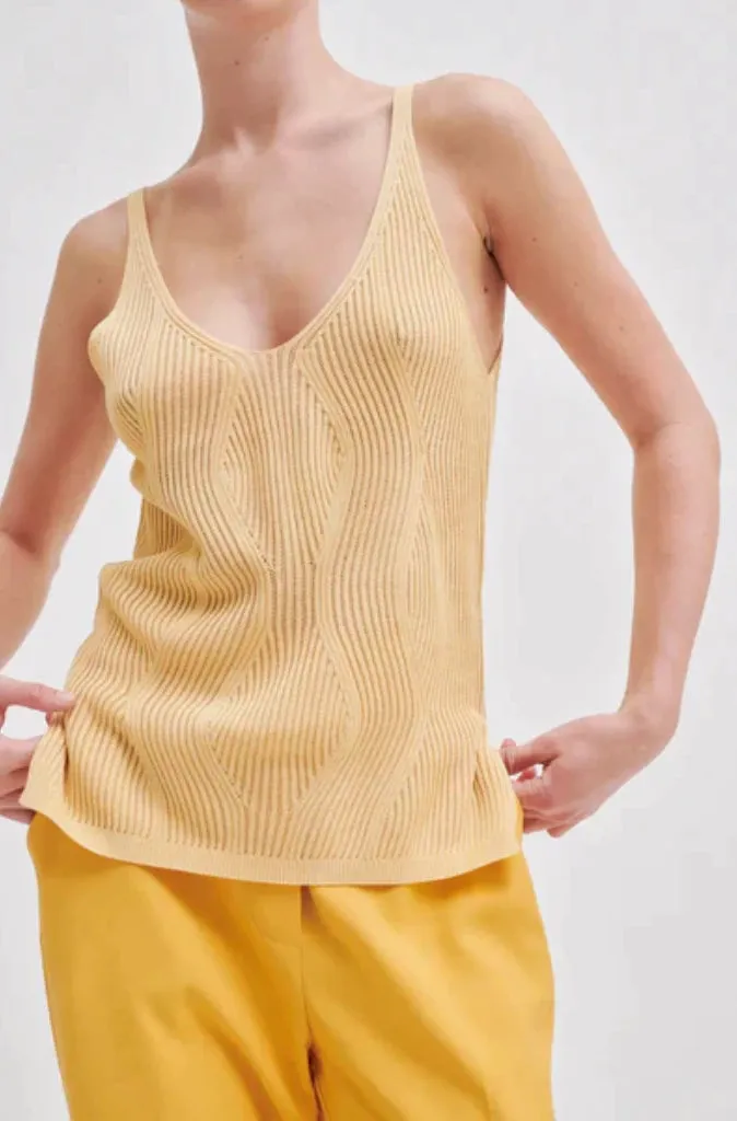 Second Female Amalfi Knit Top in Golden Fleece