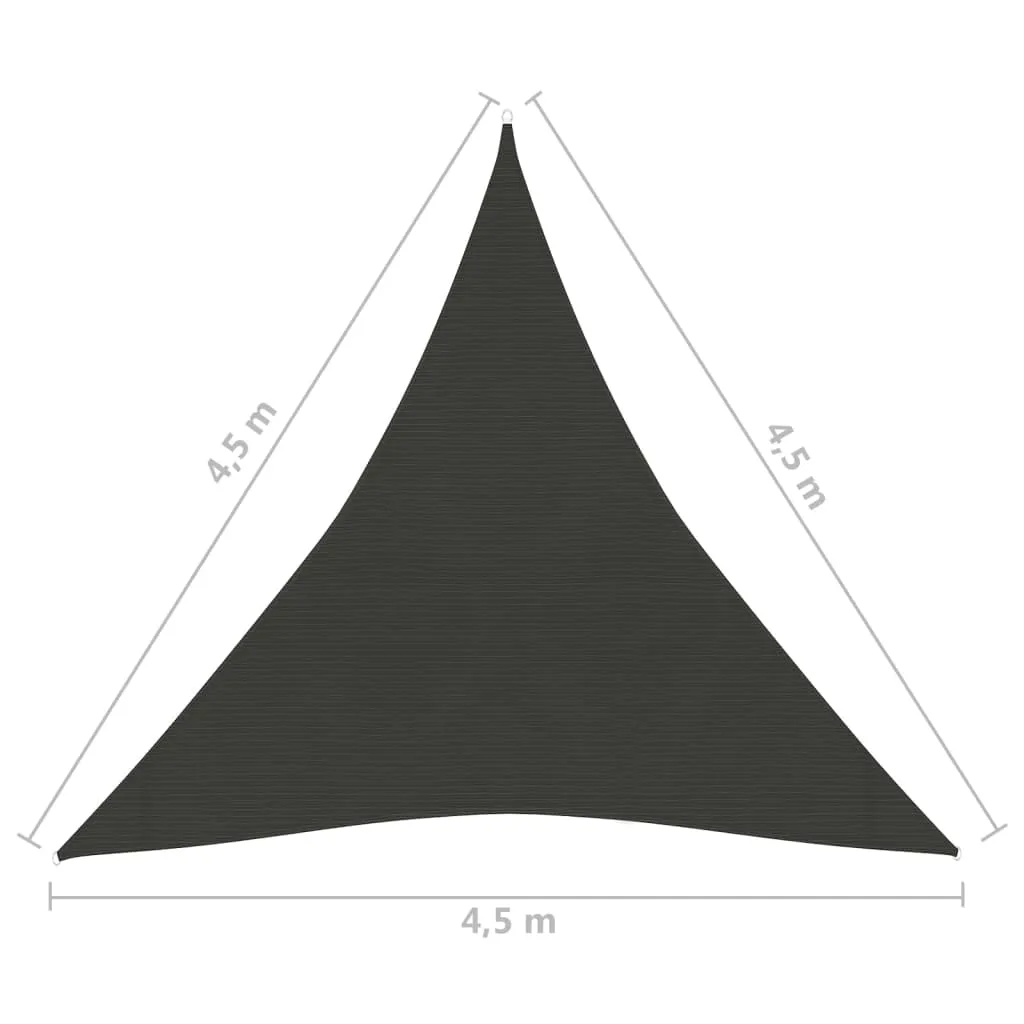 Sunshade Sail 160 g/m² Anthracite 4.5x4.5x4.5 m HDPE