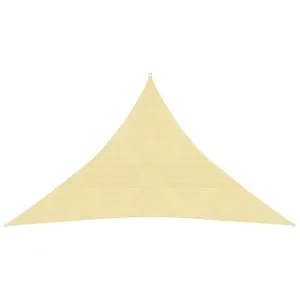 Sunshade Sail 160 g/m² Beige 4x4x5.8 m HDPE