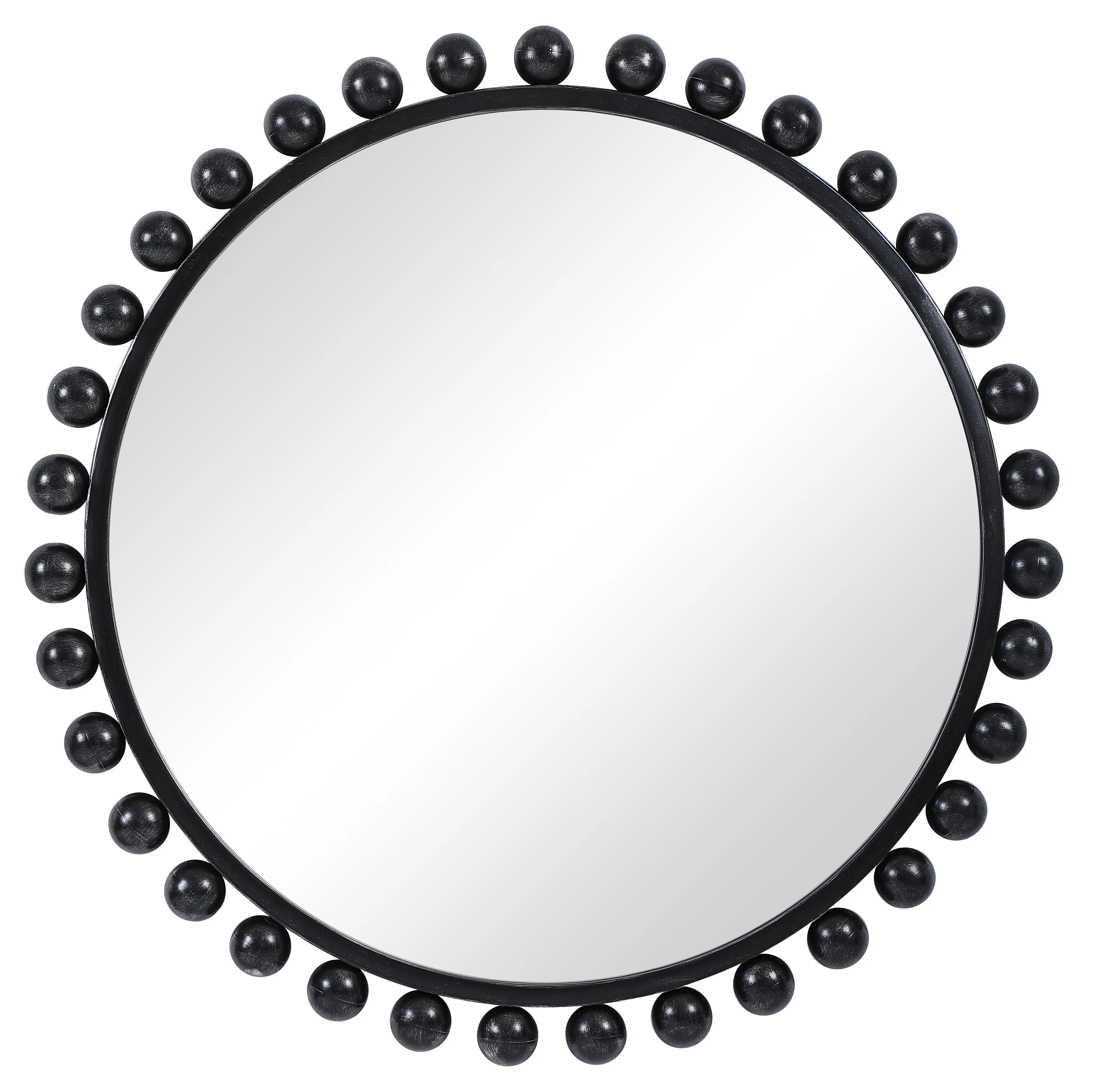 Uttermost Cyra Black Round Mirror