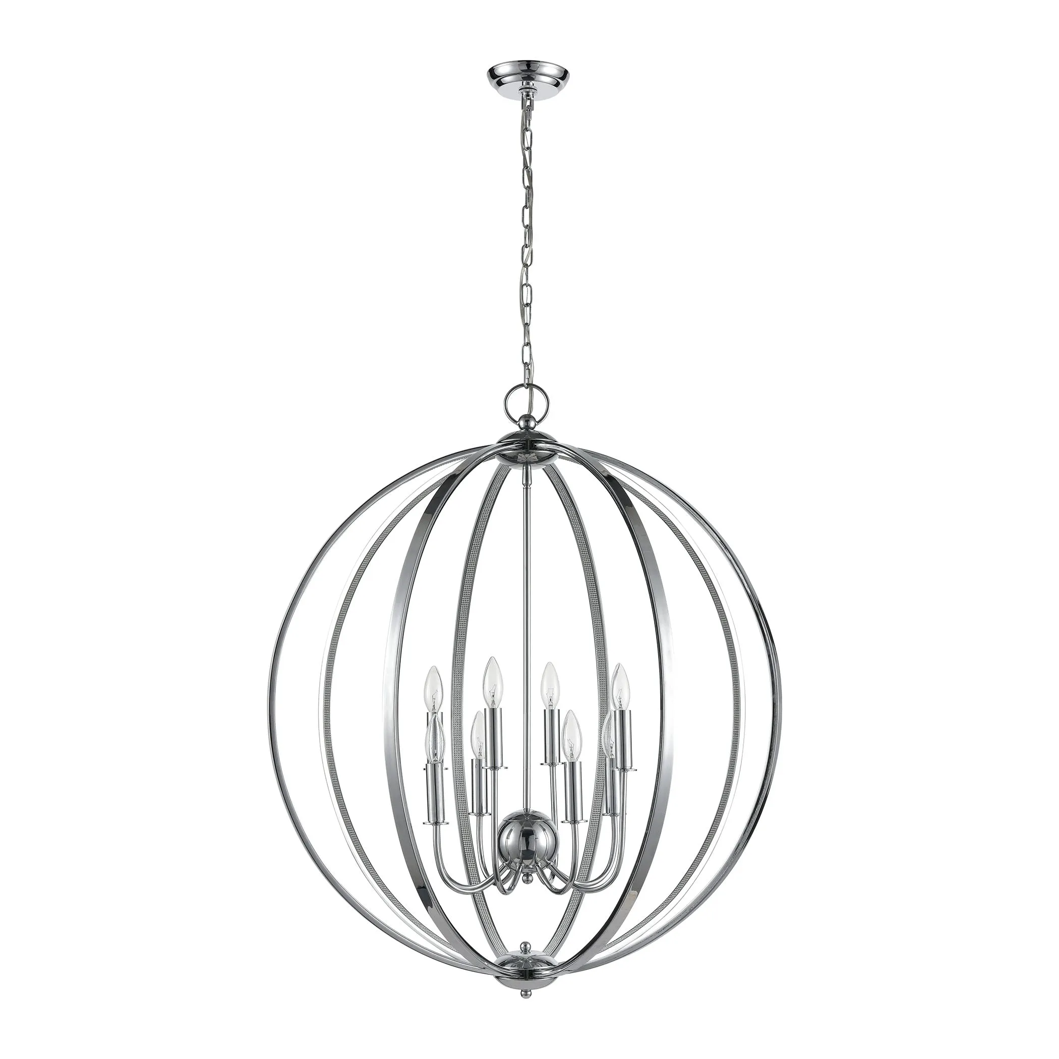 Venue 32" 8 Light Pendant in Chrome