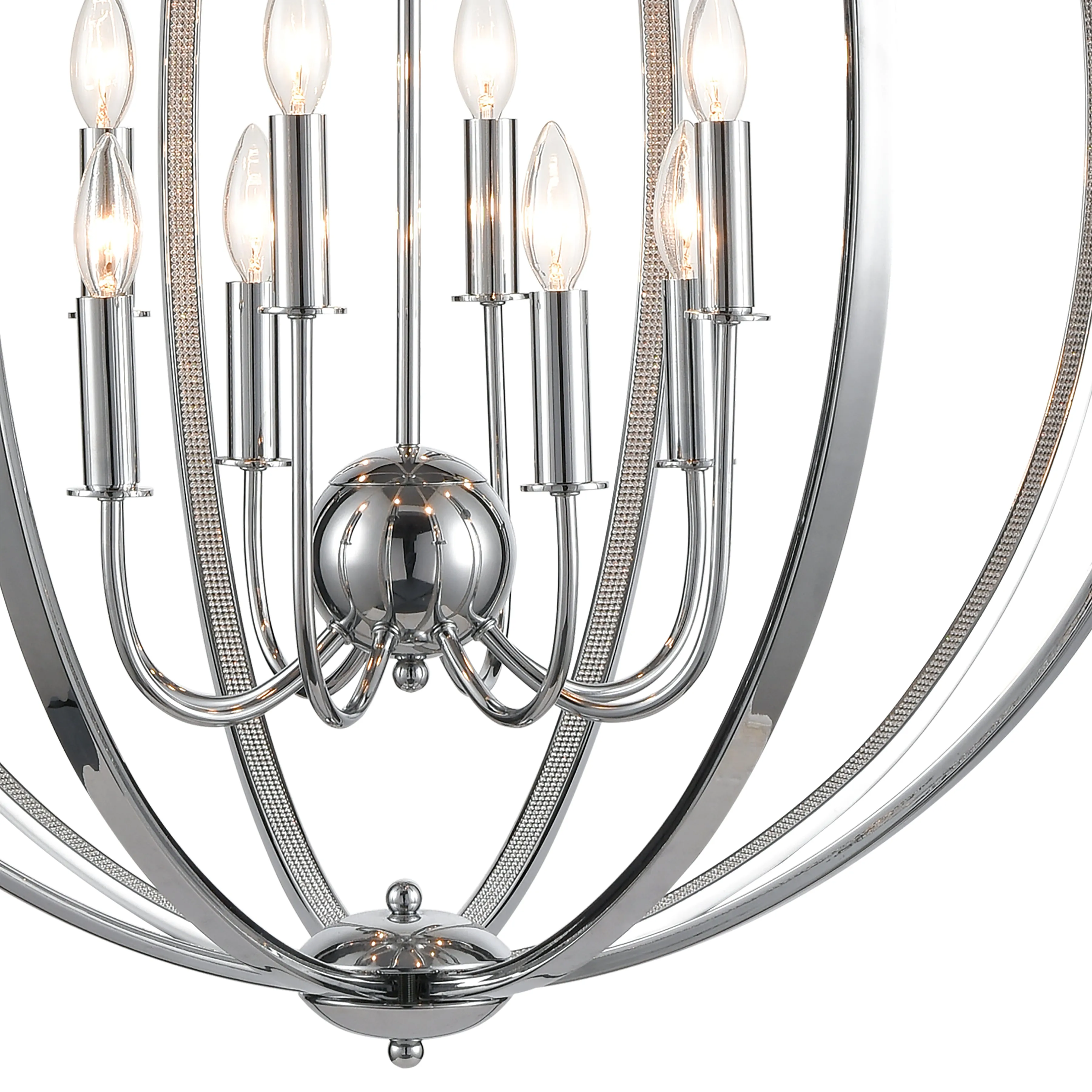 Venue 32" 8 Light Pendant in Chrome