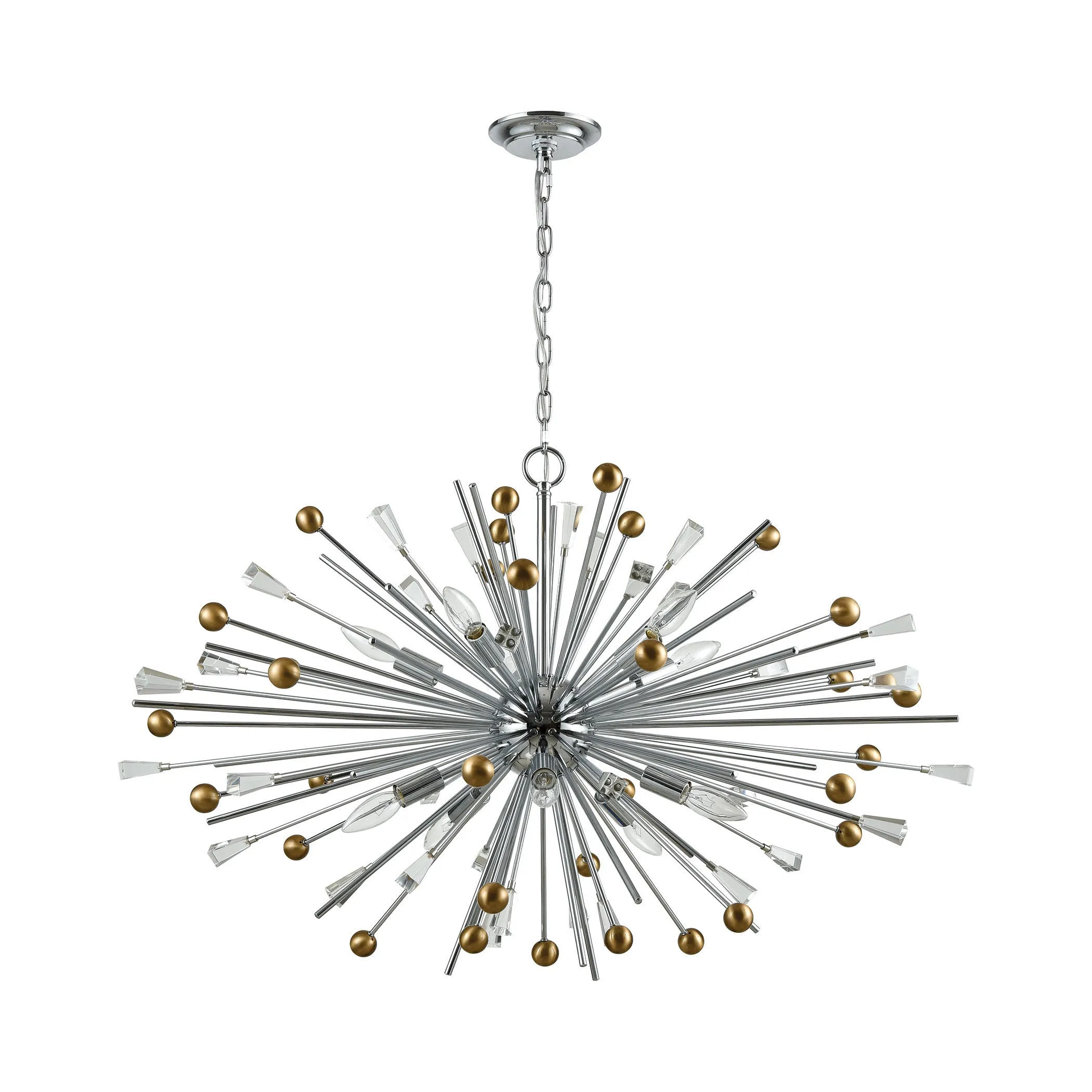 Williston 39" 10 Light Chandelier in Polished Chrome